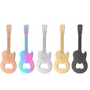 不锈钢吉他开瓶器啤酒瓶起子厚开瓶器背面带磁开瓶盖神器冰箱贴磁